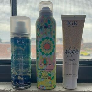 IGK Hair Care Set with Amika Texture Spray